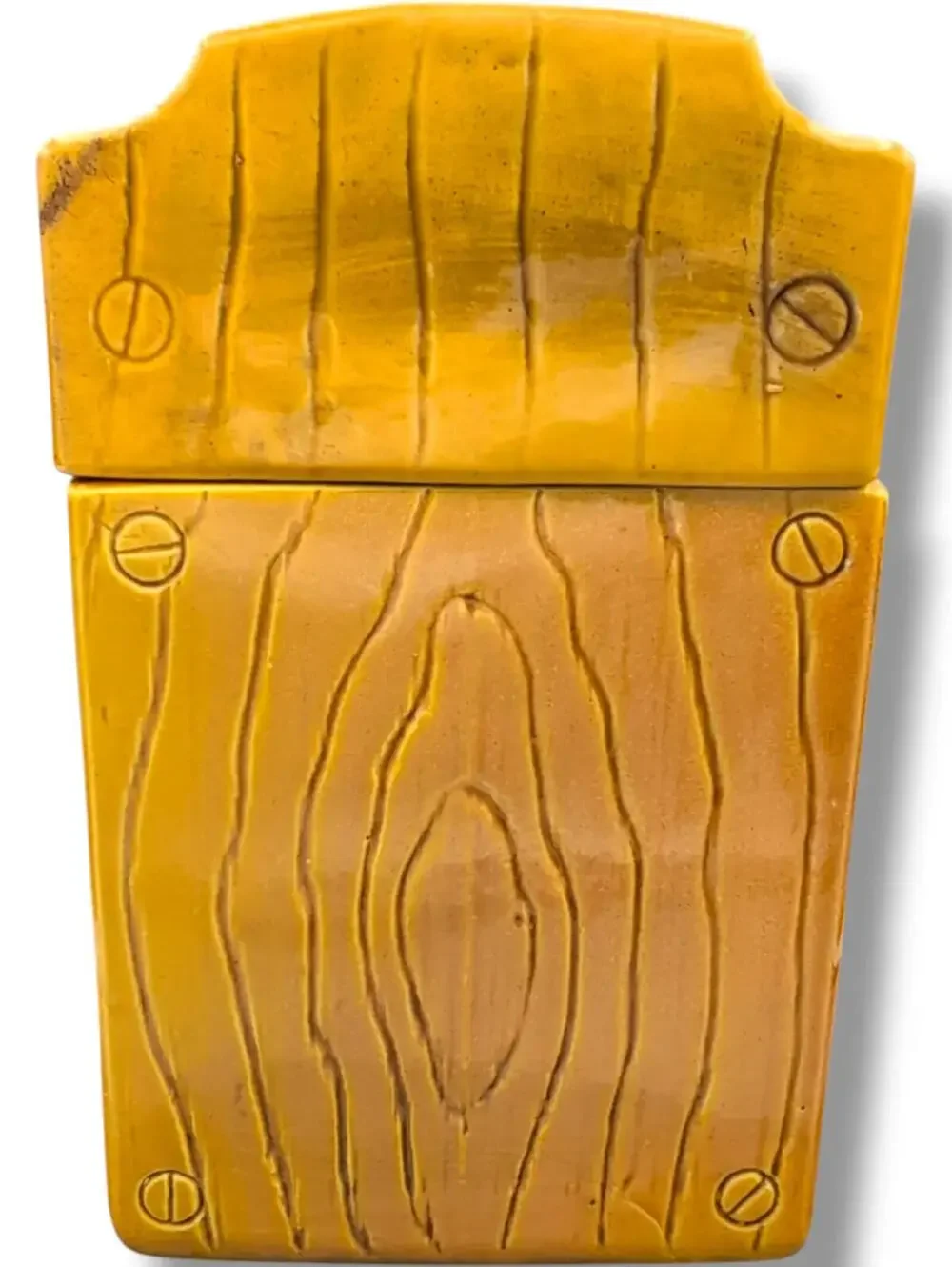 Vintage Cara Creations 1979 Yellow Telephone Cookie Jar Ceramic Retro Japan